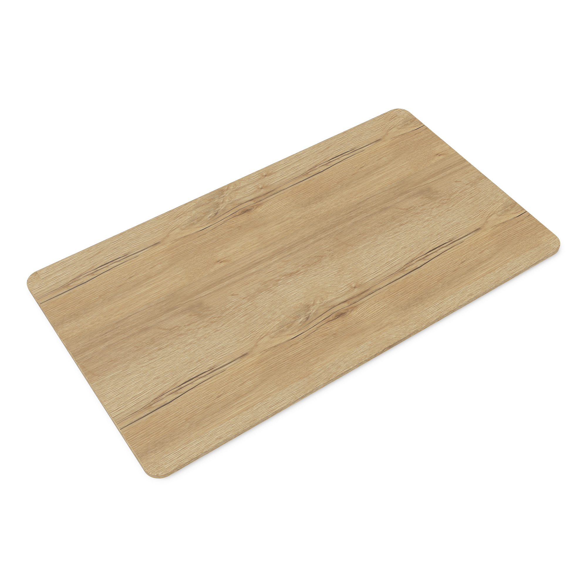 Eine Holztischplatte.