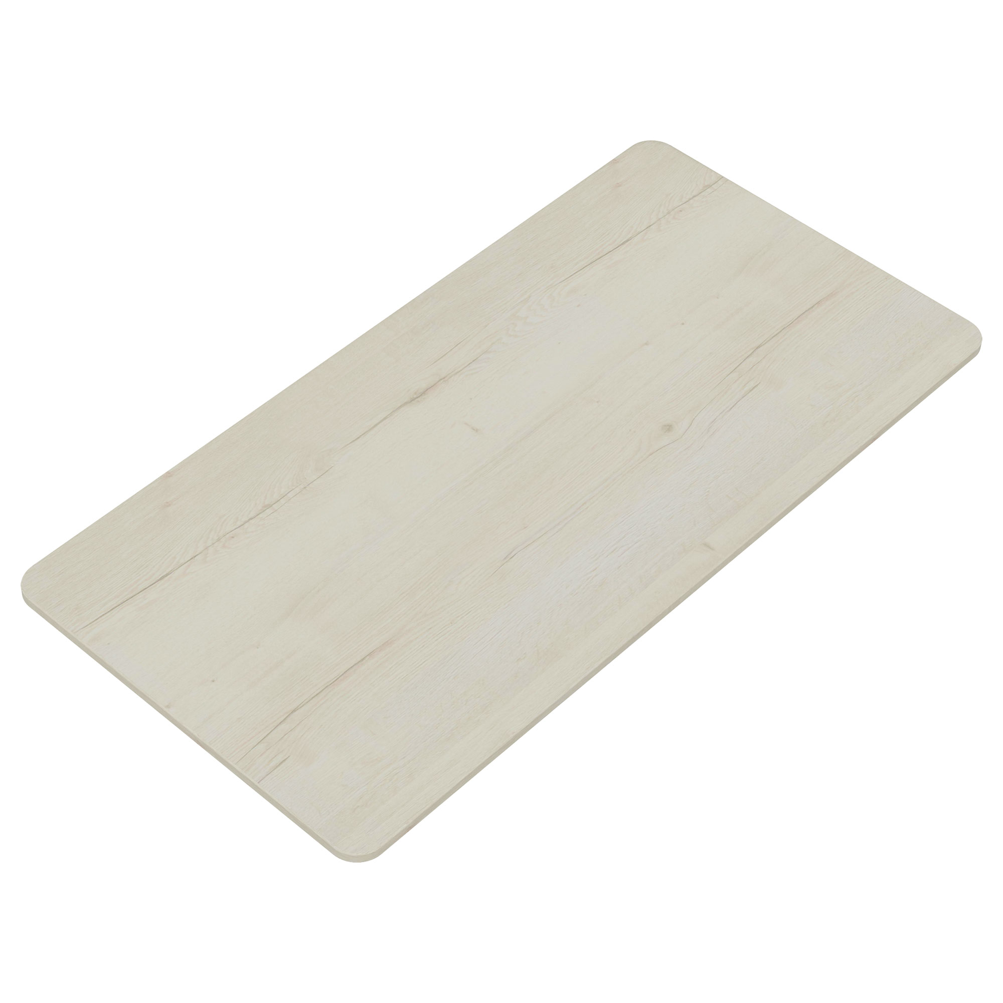 Y-Line Tischplatte 1200x800 Curved Eiche Polar - Dekor Premium