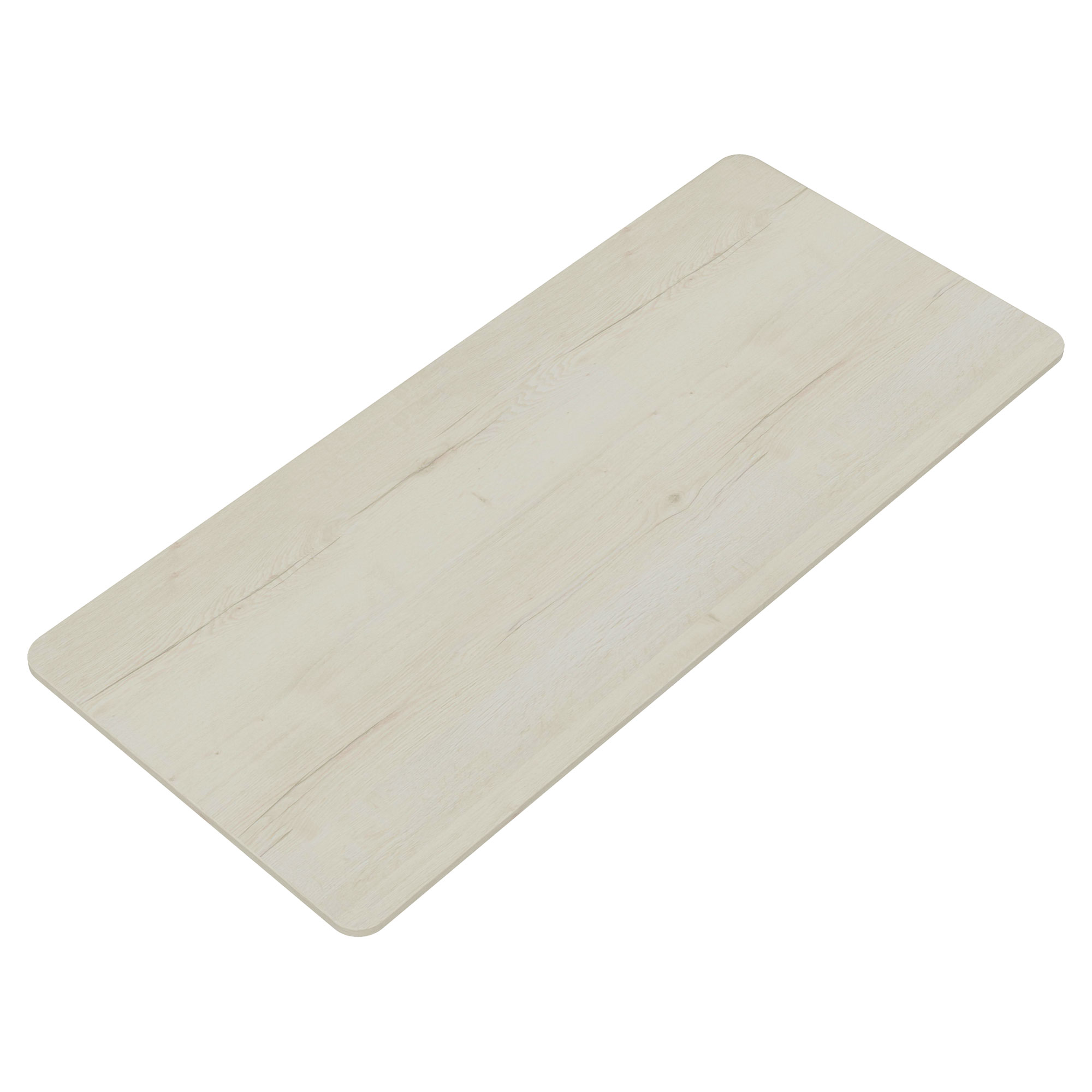 Y-Line Tischplatte 1600x800 Curved Eiche Polar - Dekor Premium