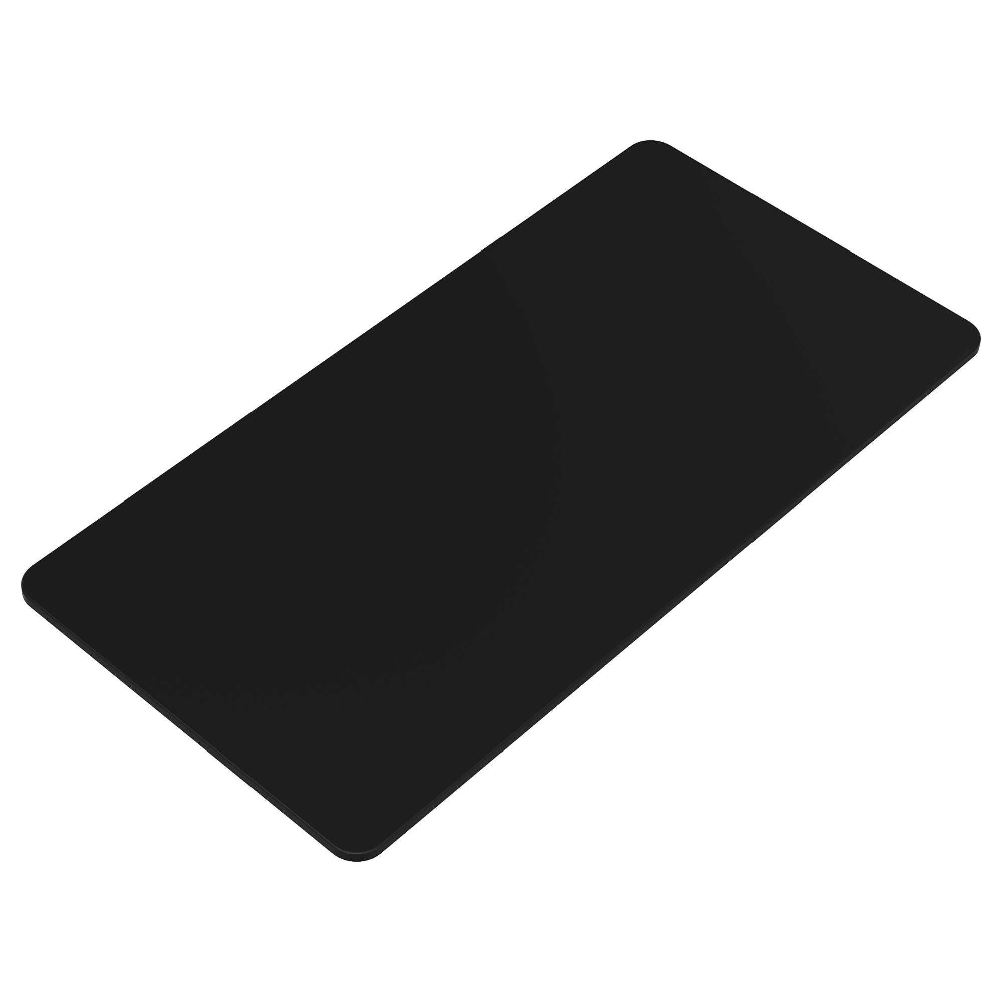 Y-Line Tischplatte 1400x800 Curved Schwarz - Dekor Basic