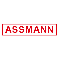 Logo mit dem Namen 'ASSMANN' in roter Schrift auf weißem Hintergrund.