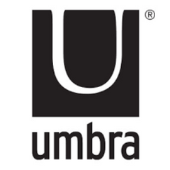 Schwarzes Logo der Marke Umbra mit stilisiertem U.