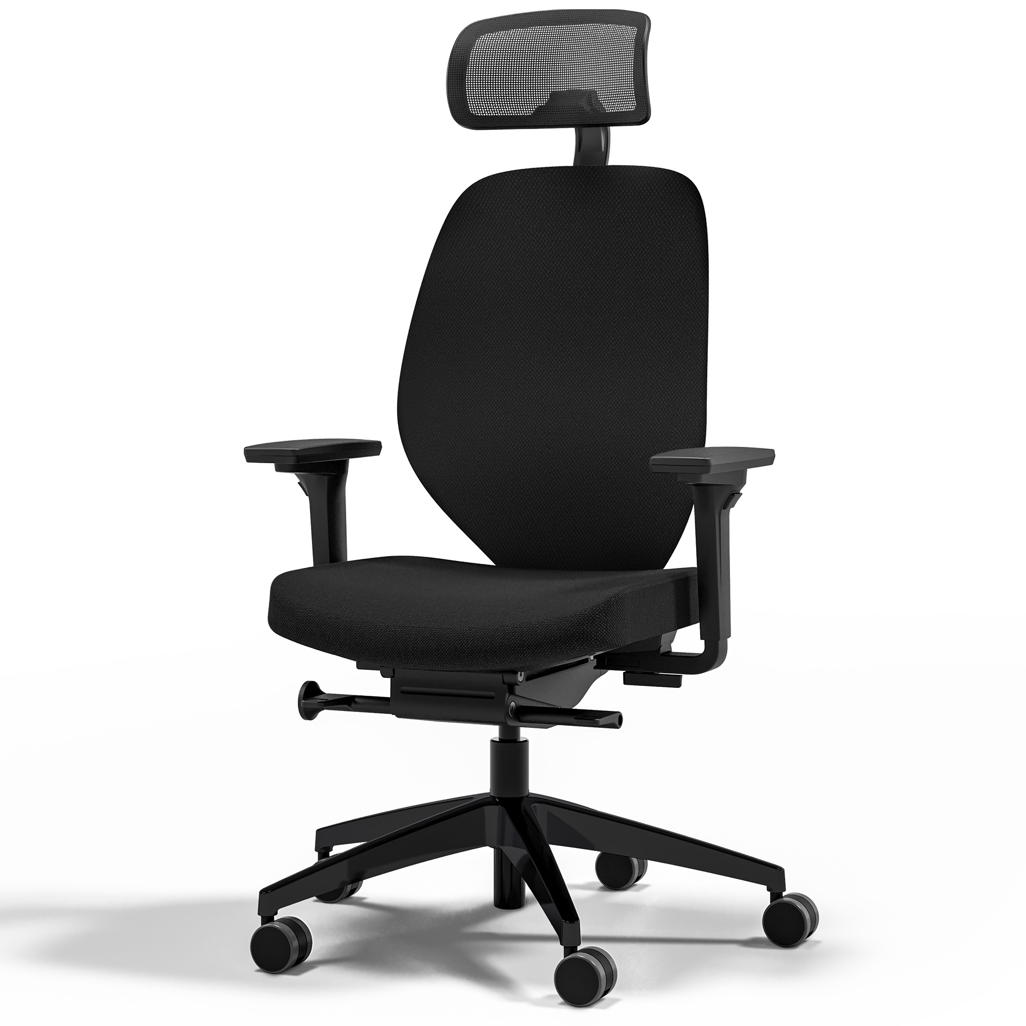 Ergonomischer Bürostuhl Atessa mit Polsterrücken und Kopfstütze