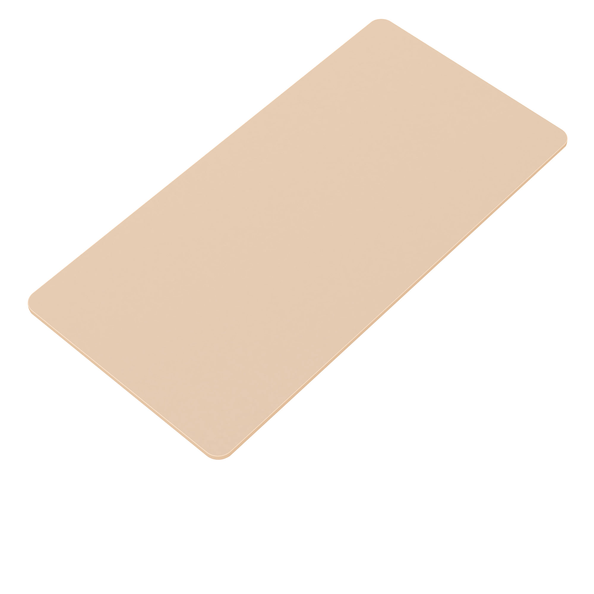 Rechteckige Tischplatte in Beige mit abgerundeten Ecken – vielseitige Arbeitsplatte für Schreibtische und moderne Büroeinrichtung