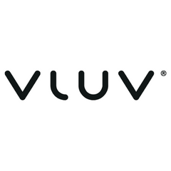 Logo der Marke VLUV in schwarzer Schrift auf weißem Hintergrund.