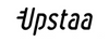 Upstaa Logo in dynamischer Schrift mit stilisiertem Pfeilsymbol – modernes Design für flexible Arbeitsplatzlösungen