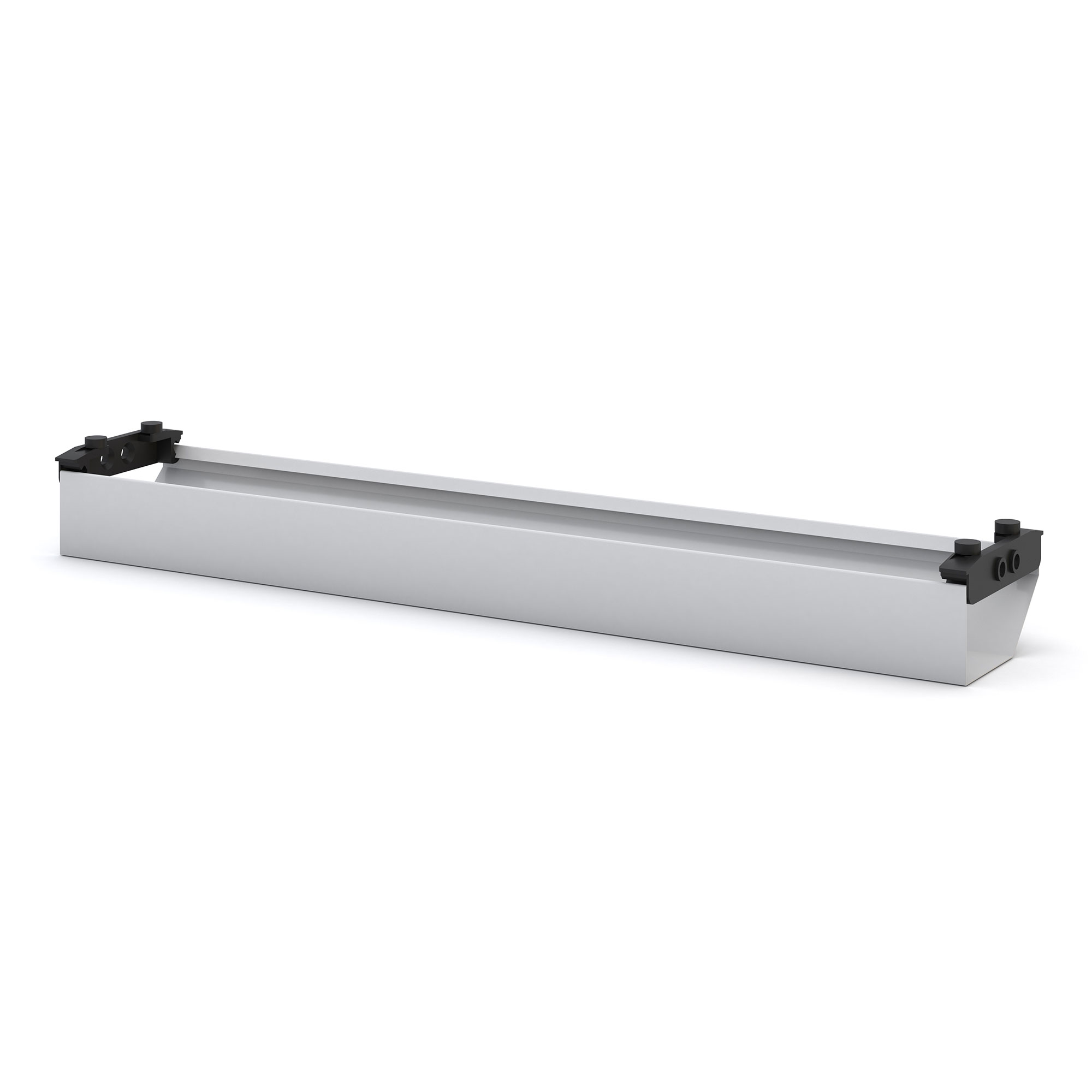 Kabelwanne aus Aluminium zur sauberen Kabelführung unter dem Schreibtisch